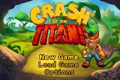 Crash of the Titans (Game Boy Advance) screenshot: Title screen