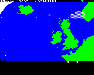 Bismarck: Death of a Battleship (BBC Micro) screenshot: Starting out