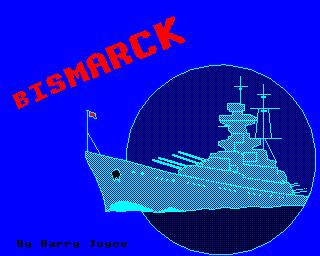 Bismarck: Death of a Battleship (BBC Micro) screenshot: Title screen
