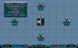 Speedball 2: Brutal Deluxe (Atari ST) screenshot: And the game's on!