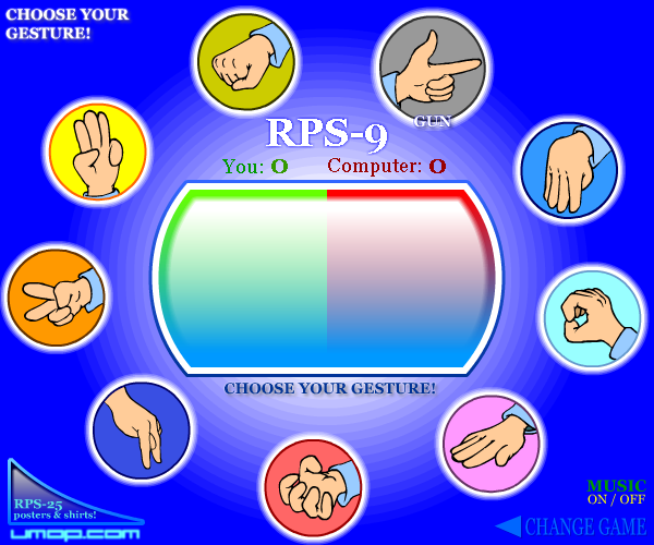 RPS-25 (Browser) screenshot: Now with nine play elements!