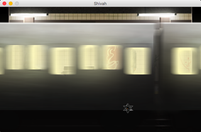 The Shivah: Kosher Edition (Macintosh) screenshot: Passing subway train is the peak of animation in this game