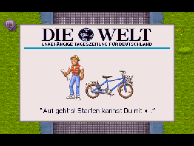 Die Welt (DOS) screenshot: Title screen.