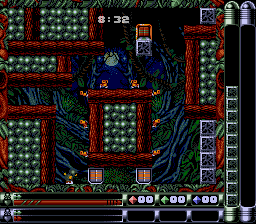 Troddlers (SNES) screenshot: This level has two Troddler doors.