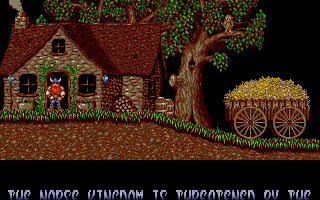 Fire and Brimstone (Atari ST) screenshot: Thor leaves his house