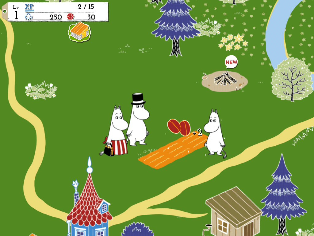 Moomin: Welcome to Moominvalley (iPad) screenshot: Harvesting some coffee beans