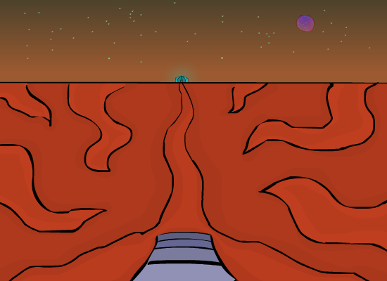 Crimson Planet (Browser) screenshot: What's that out on the horizon?
