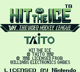 Hit the Ice: The Video Hockey League (Game Boy) screenshot: Title screen