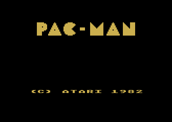 Pac-Man (Atari 8-bit) screenshot: Splash screen