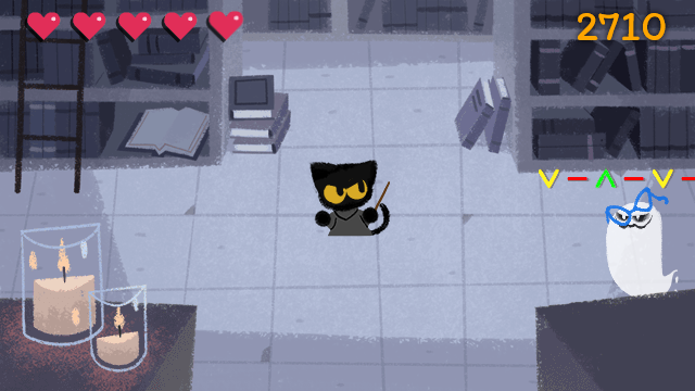 Halloween 2016 (Browser) screenshot: First level boss