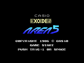 Exoide-Z: Area 5 (MSX) screenshot: Title screen