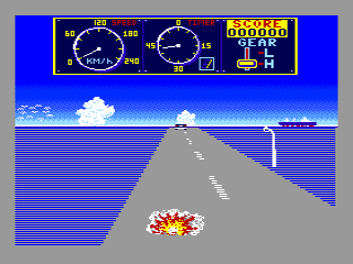 Mad Rider (MSX) screenshot: we exploded!