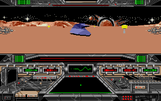 Dark-Sat (Atari ST) screenshot: Enemy in front of you.