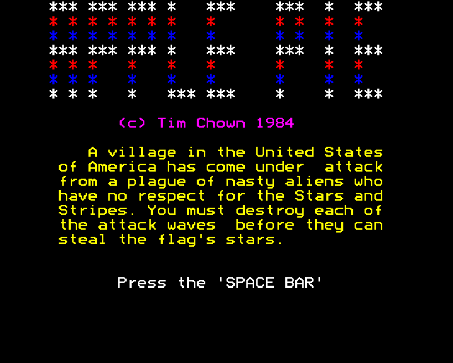 Apple Pie (BBC Micro) screenshot: Title screen