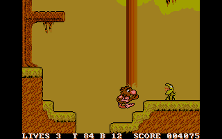 Big Nose the Caveman (Atari ST) screenshot: A hungry plant