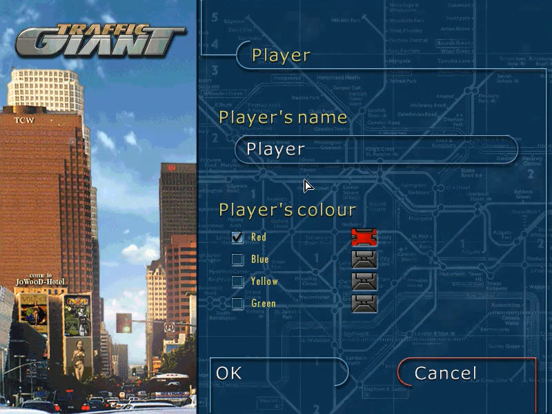 Traffic Giant (Windows) screenshot: Customize player, a bit