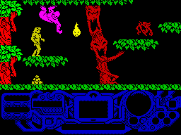 Rad Warrior (ZX Spectrum) screenshot: Starting the game. Let's catch the rocks to use them as a throwing weapon.