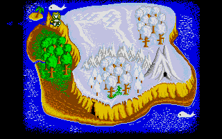 Big Nose the Caveman (Atari ST) screenshot: The second progress map