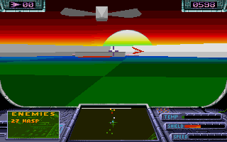 Trex Warrior: 22nd Century Gladiator (Atari ST) screenshot: A flying enemy who fires missiles