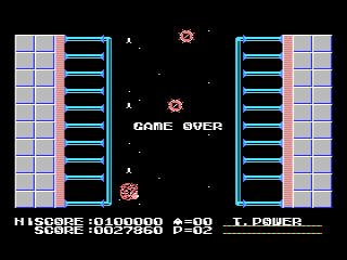 Exoide-Z: Area 5 (MSX) screenshot: Game Over
