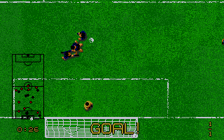 European Champions (Atari ST) screenshot: It's a goal!