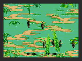 T.N.T (MSX) screenshot: Fighting in the marshes