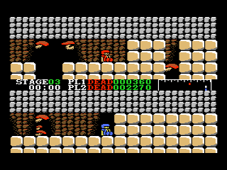 Super Runner (MSX) screenshot: both players died