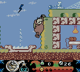Toonsylvania (Game Boy Color) screenshot: Just leave me behind! Save yourself, Dutch!