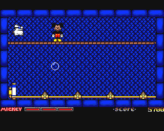 Mickey Mouse: The Computer Game (Amiga) screenshot: Stop the bubbles.