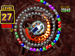 Ballistic (PlayStation) screenshot: Panic mode, end of the track means game over