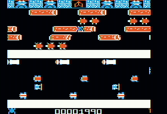 Ribbit (Apple II) screenshot: Catching the fly in the hole gives extra points
