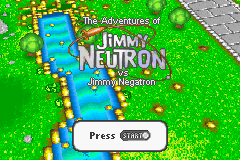The Adventures of Jimmy Neutron: Boy Genius Vs. Jimmy Negatron (Game Boy Advance) screenshot: Title screen