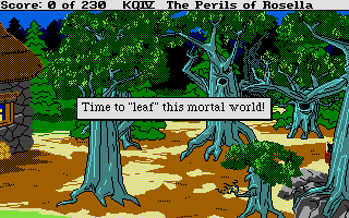 King's Quest IV: The Perils of Rosella (Atari ST) screenshot: That was the end of my adventure