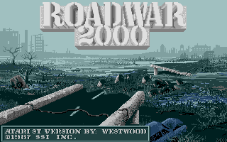 Roadwar 2000 (Atari ST) screenshot: Title screen