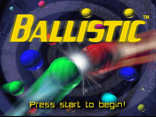 Ballistic (PlayStation) screenshot: Title screen