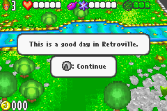 The Adventures of Jimmy Neutron: Boy Genius Vs. Jimmy Negatron (Game Boy Advance) screenshot: Greeted by Jimmy.