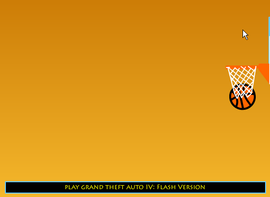 NBA 2K10 Basketball: Flash Version (Browser) screenshot: Goes right past the net, as if it wasn't there