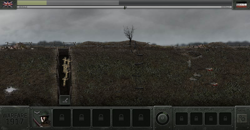 Warfare 1917 (Browser) screenshot: Taking out a small regiment of Germans.