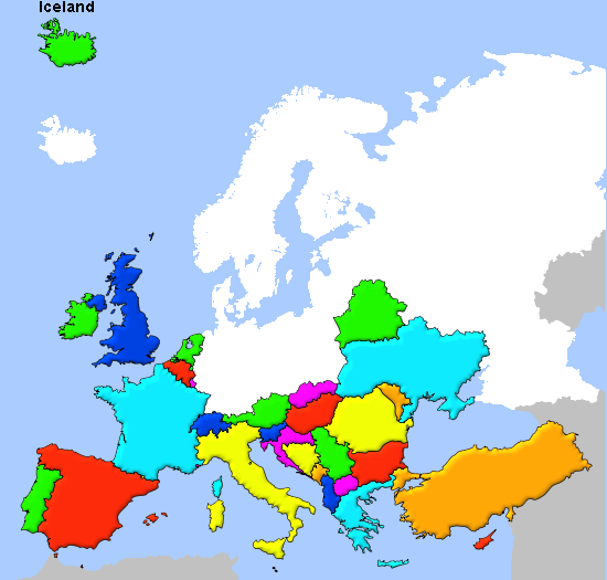 Statetris (Browser) screenshot: Here goes Iceland.