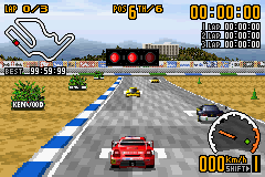 Top Gear GT Championship (Game Boy Advance) screenshot: The start of the race