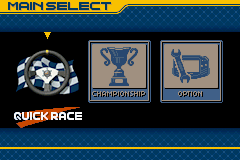 Top Gear GT Championship (Game Boy Advance) screenshot: The different game modes