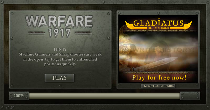 Warfare 1917 (Browser) screenshot: The loading screen.