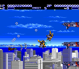 Air Buster (TurboGrafx-16) screenshot: Phase 1