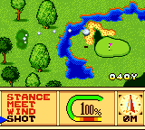 Scratch Golf (Game Gear) screenshot: Full power!