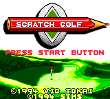 Scratch Golf (Game Gear) screenshot: Title screen