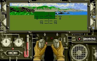 Sherman M4 (Atari ST) screenshot: A building!