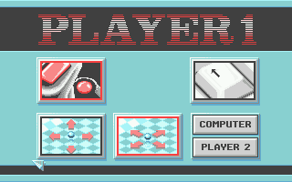 Sliders (Atari ST) screenshot: Choose controls and opposition type
