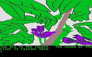 Amazon (Atari ST) screenshot: This Amazon jungle sure is big.