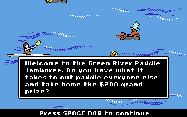 Thule Trail (Browser) screenshot: Entering the kayaking minigame