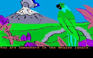Amazon (Atari ST) screenshot: In the heart of the Amazon.